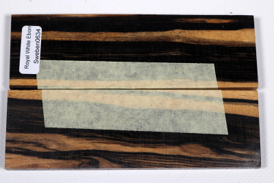 Knife Scales Royal white Ebony - Sweben0634