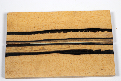 Messergriffschalen schwarz-weiß Ebenholz - Sweben0651
