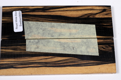 Knife Scales Royal white Ebony - Sweben0664