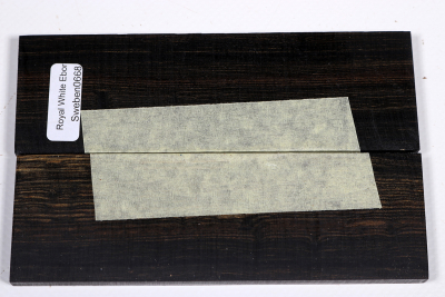 Messergriffschalen schwarz-weiß Ebenholz - Sweben0668