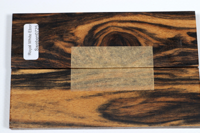 Knife Scales Royal white Ebony - Sweben0725