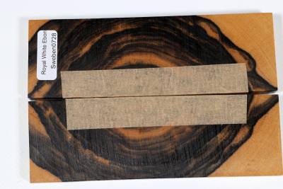 Knife Scales Royal white Ebony XCut - Sweben0728