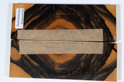 Knife Scales Royal white Ebony XCut - Sweben0729