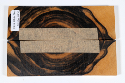 Knife Scales Royal white Ebony XCut - Sweben0730