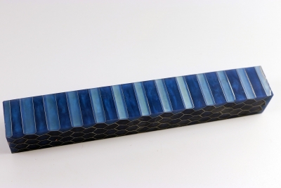 Pen Blank Aluminum Honeycomb Blue - large