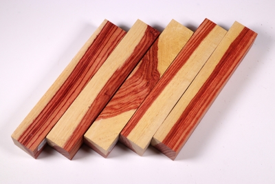 Pen Blank Brazilian Tulipwood bicolor large