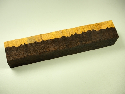 Pen Blank African Blackwood Burl A-Quality/Sapwood large