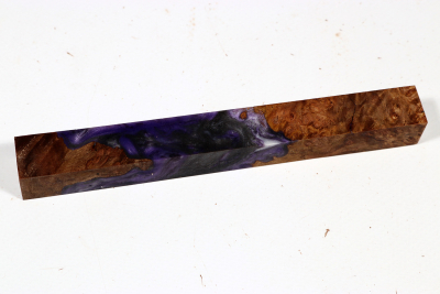 Pen Blank Hybridwood Chechen Burl stabilized - HybrWo3789