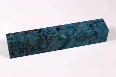 Pen Blank Karelische Maserbirke blau stabilisiert gross