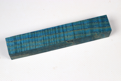 Pen Blank Ash curly blue stabilized large Pen Blank Ash curly blue stabilized large