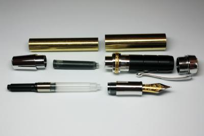 Statesman Fountain Pen Kit Rhodium/22k gold