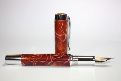 Statesman Fountain Pen Kit Rhodium/22k gold