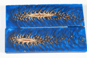 Knife Scales Pinecone blue - Hyb...